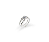 Interlock Liminal Basket Ring with White Diamonds Kris Averi