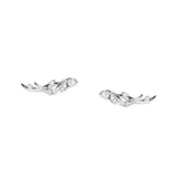 Koros Comet Climber Earrings with White Diamonds Kris Averi Sterling Silver