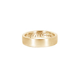 Matte Steel Band Ring Kris Averi Yellow Gold 4