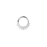 Melia Bead Nose Ring with Cubic Zirconia Kris Averi Sterling Silver