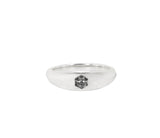 Niyol Hexi Ring with a Solitaire Grey Diamond Kris Averi Sterling Silver 4
