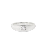 Niyol Hexi Ring with a Solitaire White Diamond Kris Averi White Gold 4