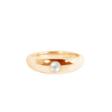 Niyol Orb Ring with a Solitaire White Diamond Kris Averi Rose Gold 4