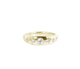 Niyol Orb Ring with White Diamonds Kris Averi Yellow Gold 4