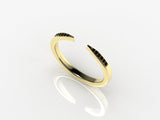 Open Talos Ring with Black Diamonds Kris Averi