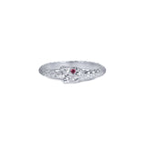 Sauvage Ouroboros Ring with an Eye of Ruby Kris Averi Sterling Silver 4