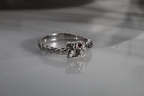 Sauvage Ouroboros Ring with an Eye of Sapphire Kris Averi