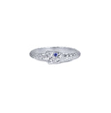 Sauvage Ouroboros Ring with an Eye of Sapphire Kris Averi Sterling Silver 4