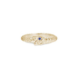 Sauvage Ouroboros Ring with an Eye of Sapphire Kris Averi Yellow Gold 4