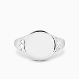 Signet Ring with White Diamond Accent Kris Averi