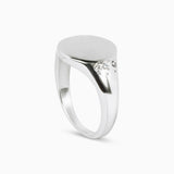 Signet Ring with White Diamond Accent Kris Averi