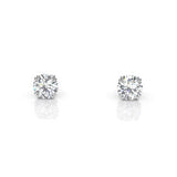Single Arcus Vine Stud Earring with a White Diamond Kris Averi Sterling Silver