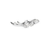 Single Koros Comet Climber Earring with White Diamonds Kris Averi Sterling Silver Right Ear