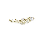 Single Koros Comet Climber Earring with White Diamonds Kris Averi Yellow Gold Right Ear