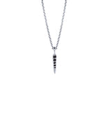 Talos Pendant with Black Diamonds Kris Averi Sterling Silver 1.1mm, 18"