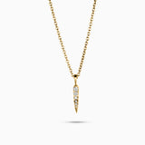 Talos Pendant with White Diamonds Kris Averi Yellow Gold 1.1mm, 18"