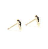 Talos Stud Earrings with Black Diamonds Kris Averi 