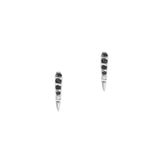 Talos Stud Earrings with Black Diamonds Kris Averi Sterling Silver