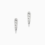 Talos Stud Earrings with White Diamonds Kris Averi Sterling Silver