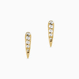 Talos Stud Earrings with White Diamonds Kris Averi Yellow Gold 