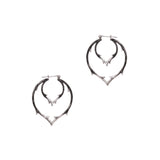 Valk Apex Hoop Earrings Kris Averi Sterling Silver Blackened