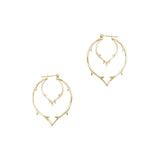 Valk Apex Hoop Earrings Kris Averi Yellow Gold Polish