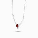 Valk Apex Pendant with a Pear-Shaped Garnet Kris Averi