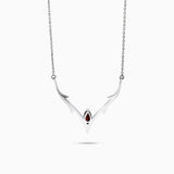 Valk Apex Pendant with a Pear-Shaped Garnet Kris Averi