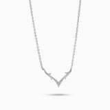 Valk Apex Pendant with White Diamonds Kris Averi Sterling Silver 1.1mm, 18"