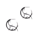 Valk Briar Hoop Earrings Kris Averi Blackened Silver