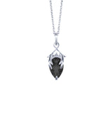 Valk Briar Pendant with a Black Spinel and White Diamonds Kris Averi Sterling Silver