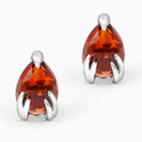 Valk Dew Stud Earrings with Garnets Kris Averi Sterling Silver