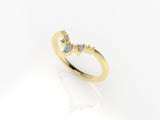 Valk Eir Band Ring with Moonstones and White Diamonds Kris Averi