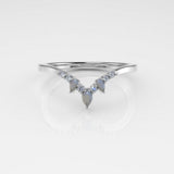 Valk Eir Band Ring with Moonstones and White Diamonds Kris Averi White Gold 4