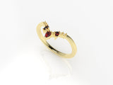 Valk Eir Band Ring with Rubies and White Diamonds Kris Averi