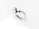 Valk Eir Band Ring with Rubies and White Diamonds Kris Averi