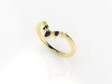 Valk Eir Band Ring with Sapphires and White Diamonds Kris Averi