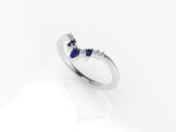 Valk Eir Band Ring with Sapphires and White Diamonds Kris Averi