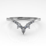 Valk Eir Band Ring with White Diamonds Kris Averi White Gold 4