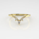 Valk Eir Band Ring with White Diamonds Kris Averi Yellow Gold 4