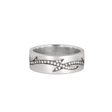 Valk Enclosed Briar Band Ring with White Diamonds Kris Averi White Gold 4