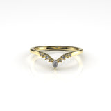 Valk Eos Band Ring with White Diamonds Kris Averi Yellow Gold 4