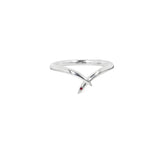 Valk Fused Radix Ring with a Ruby Point Kris Averi Sterling Silver 4
