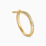 Valk Fused Radix Ring with White Diamond Pave Kris Averi