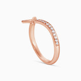 Valk Fused Radix Ring with White Diamond Pave Kris Averi