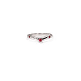 Valk Petite Thorn Ring with Rubies Kris Averi Sterling Silver 4