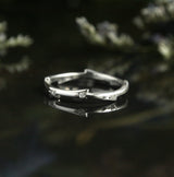 Valk Thorn Ring with White Diamonds Kris Averi 