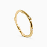 Valk Thorn Ring with White Diamonds Kris Averi