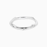 Valk Thorn Ring with White Diamonds Kris Averi