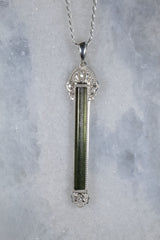 Antique Style Rough Green Tourmaline Pendant Kris Averi 